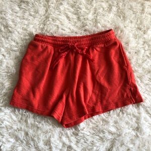 Universal threads terry cloth shorts in orange/red sz medium